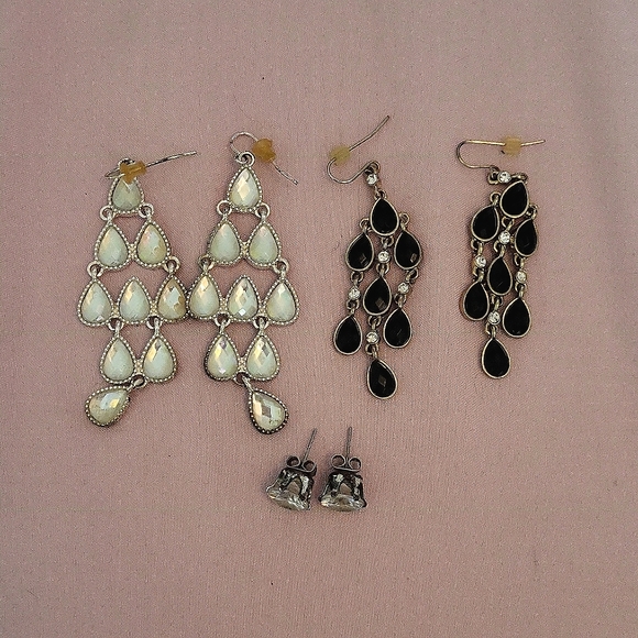 11pcs Set Necklaces & Earrings Claire's Icing Prom Rainbow Gold Silver Black - Picture 2 of 6